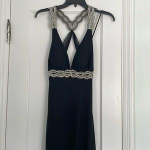 Faviana Black Floor Length Formal Dress